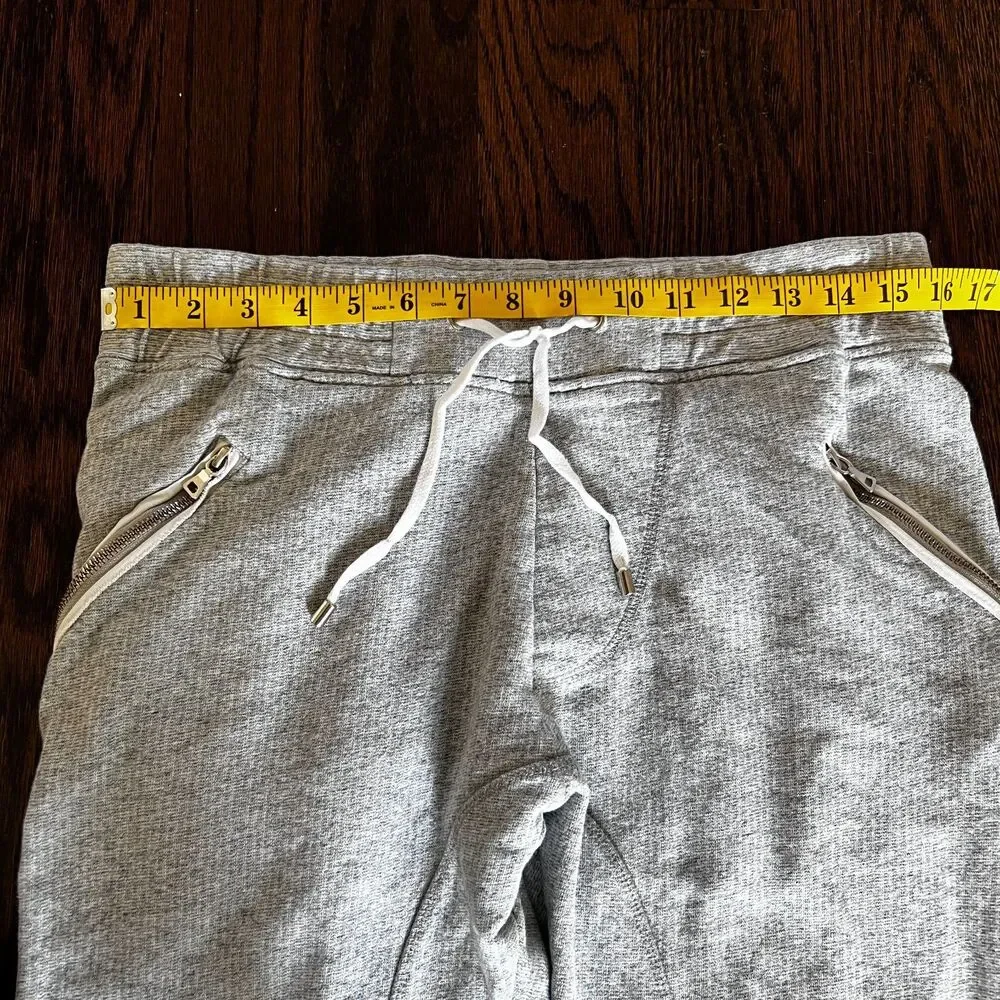 Sandro Paris Grey Sweatpants Joggers Zip Pockets Cotton Size M